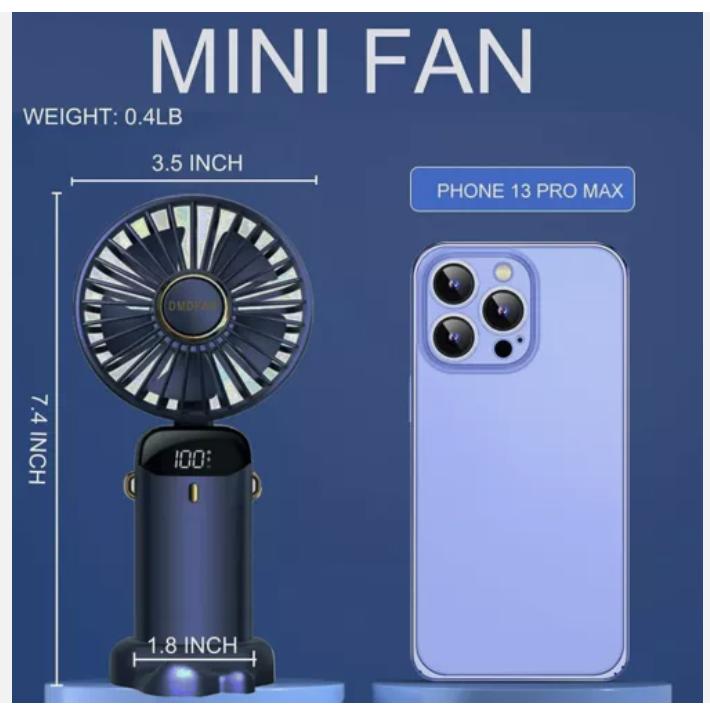 Portable Hand-held Fan Mini Folding Desk Fan Cooler Cooling USB Rechargeable - Perfect for Home, Travel, and Outdoor Use 4