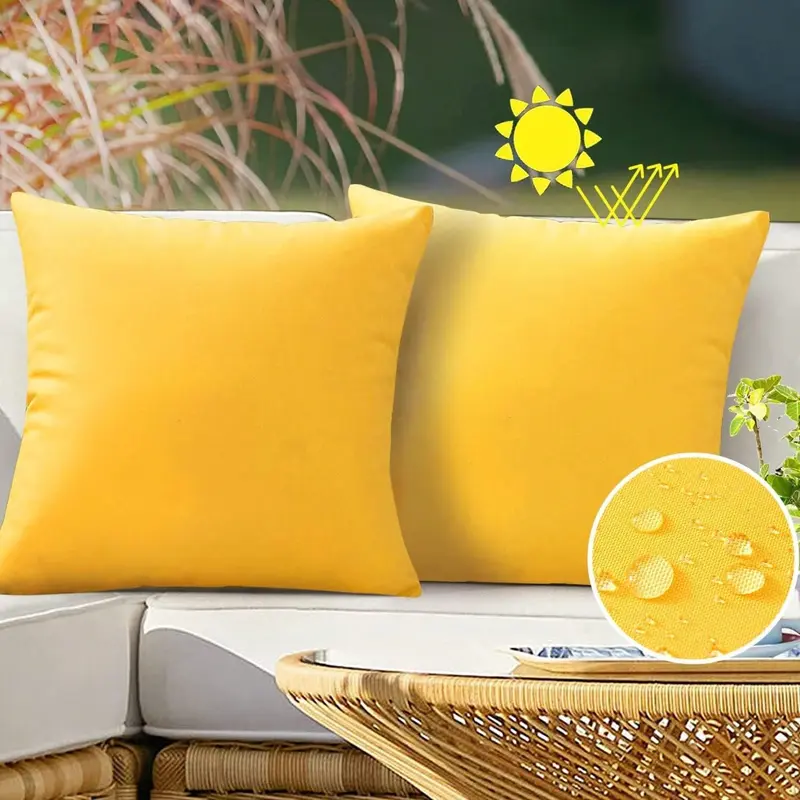 1pc Outdoor Waterproof Throw Pillow Covers Decorative Square Cushion Case Patio Pillows For Couch 7