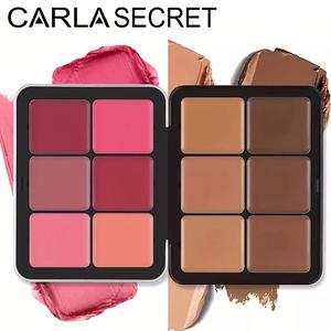12 Color Blush Palette, 1 Box Matte & Glitter Highlighter Palette, Long Lasting Blush Concealer Palette, Natural Look Blush for Daily Makeup