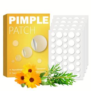 Tea Tree Oil Pimple Patch, 180pcs/box Round Facial Sticker, Hydrocolloid Acne Cover Patches, Skin Care Products for Acne