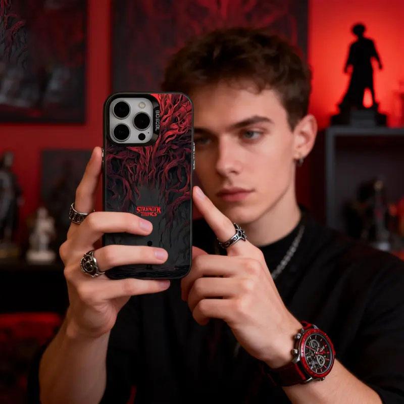 Stranger Things upside down mobile phone case-red vine silhouette ...