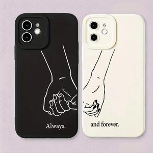Hand Holding Pattern Phone Case, 1 Count Anti-drop Cellphone Protective Case, Protective Shockproof Mobile Phone Cover for iPhone 11 12 13 14 15 16 Pro Max, Smartphone Accessories