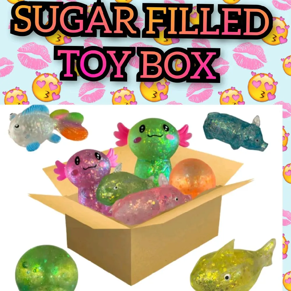 suger filled Fidget Box for girls - Perfect for Stress Relief