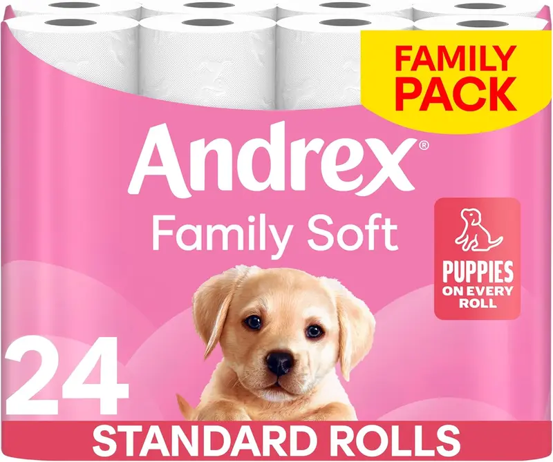 Andrex Family Soft Toilet Paper 24 Rolls (Previously Andrex Gentle Clean) Gentle on your Family’s skin– Pack of 24 Toilet Rolls, 170 sheets Per Roll, FSC... 0