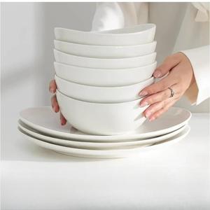 Ceramic Bowl Set, 6 Counts/set Modern Simple Bowl, Microwave & Dishwasher & Oven Safe Bowl, Snack Bowl, Suitable for Condiments and Garnishes, Dinnerware