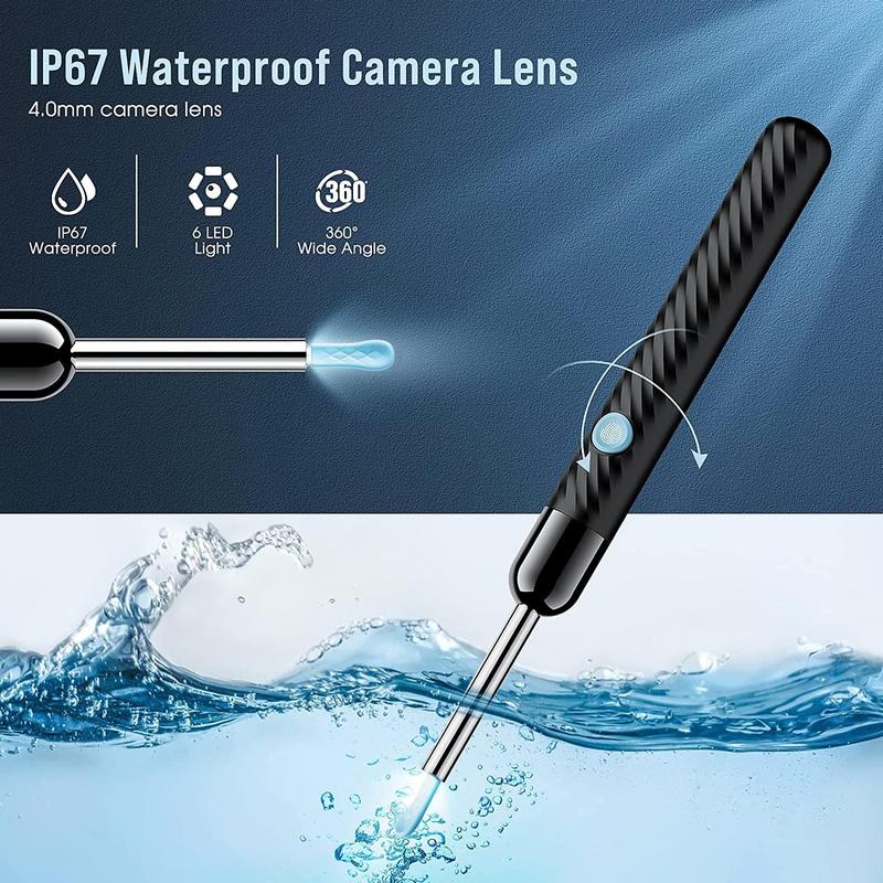 Product Introduction of Ear Wax Removal - Earwax Remover Tool with 8 Pcs Ear Set - Ear Canal Cleaner with 1080P Camera - FSA HSA Eligible - Ear Cleaning Kit with 6 Ear Spoon - Ear Camera for iOS & Android (Black) 1