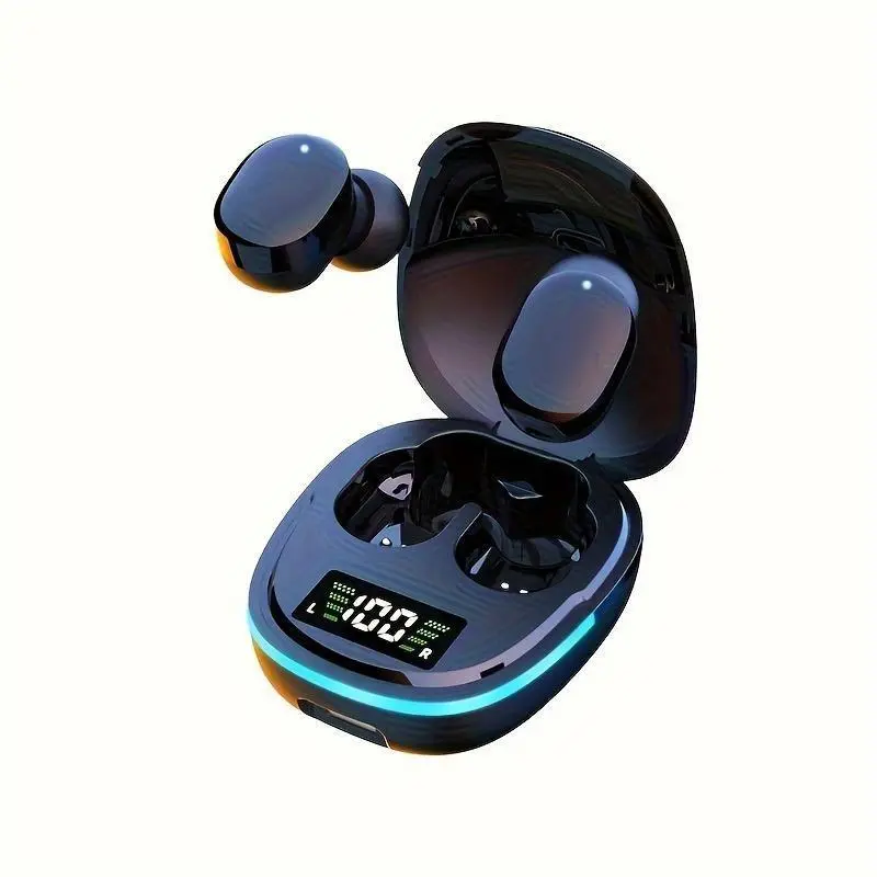 2024 Model Wireless Earbuds with LED Display, Touch Control, In-Ear TWS Design for Gaming & Sports, Compatible with iOS/Android - Sleek Metallic Charging Case Included, Earbuds Wireless 5