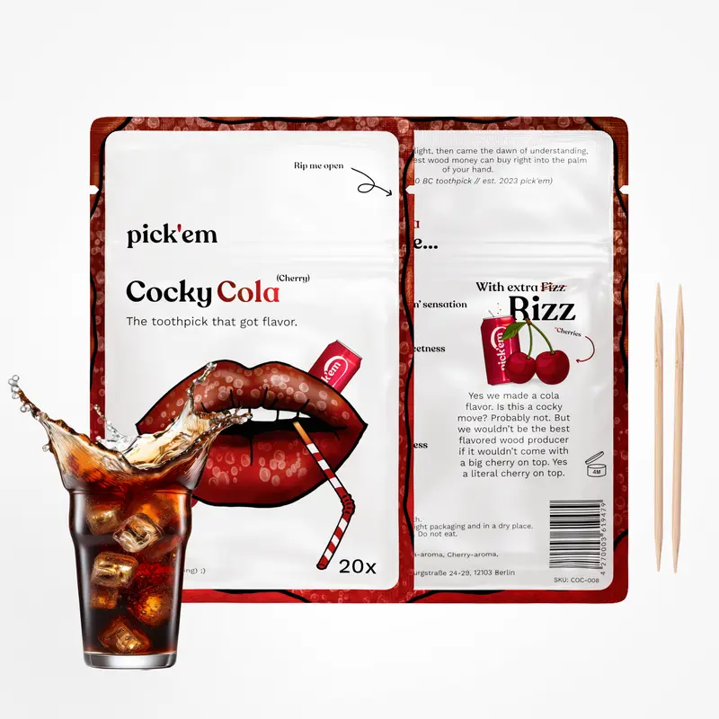 4-PACK ULTIMATE FLAVOR KICK Toothpicks - Watermelon, Peach, Cola, Mango - 4 x 20 Pieces for only £13.49 - pick'em 5