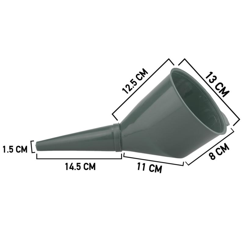 Product Introduction of PLASTIC FUEL FUNNEL WITH BUILT-IN FILTER, Petrol Diesel OIL WATER, No Spill 12