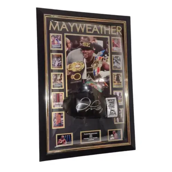 Framed FLOYD MAYWEATHER Signed Boxing GLOVE & AFTAL DEALER BECKETT Authenticated 0