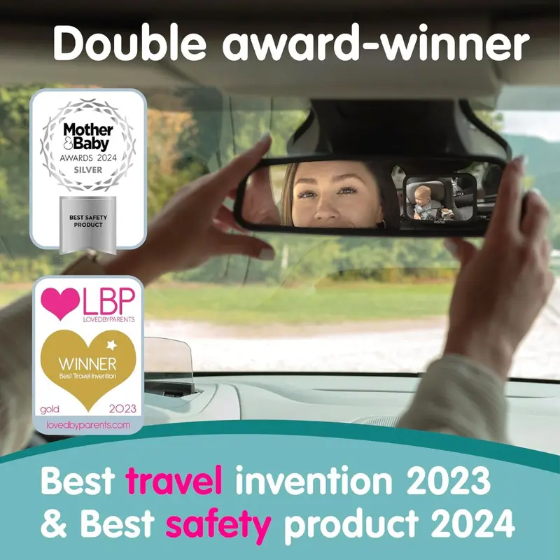 Baby Car Mirror for Back Seat – Shatterproof Rear View Mirror for Infant Safety – Adjustable Wide Angle View for Rear Facing Car Seats – Crash-Tested Newborn Essentials – Easy Installation for Babies, Toddlers, Kids, and Pet Monitoring, Baby Essentials 2