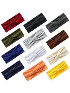 Solid Color Hair Band, Boho Style Hair Accessories for Women & Girls, Minimalist Headwear Suitable for Thick Hair, Fashion Hair Accessories for Party, Daily Clothing Decor
