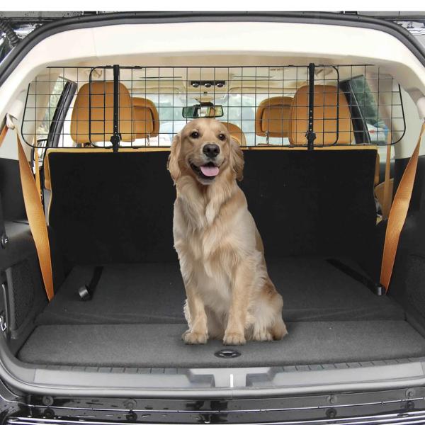 PawHut Heavy Duty Pet Dog Car Barrier, Keeps Pet Safe, Protect Your Car, Easy to Install - Black 1