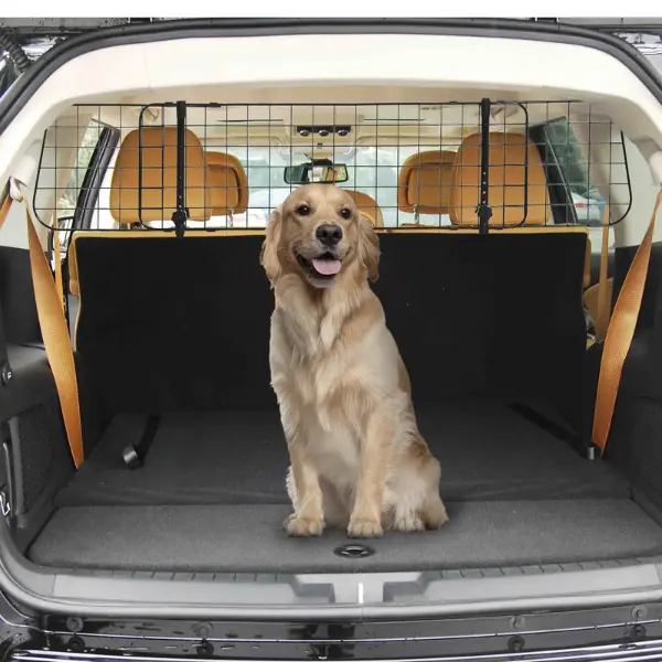 PawHut Heavy Duty Pet Dog Car Barrier, Keeps Pet Safe, Protect Your Car, Easy to Install - Black 1