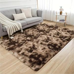 Rectangular Tie Dyed Soft Plush Carpets, Modern Anti Slip Floor Mats, Modern Shaggy Rug, Home Decorative Rug, Large Living Room Rugs, Suitable for Home Decoration, Living Room and Bedroom Decoration, Shaggy Fuzzy Rugs