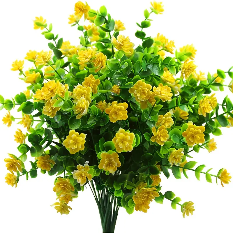 Artificial Flowers UV Resistant Outdoor Fake Flowers Plastic Hanging Shrubs Plants for Garden Porch Window Box Home Decoration Decorative Decorative 5
