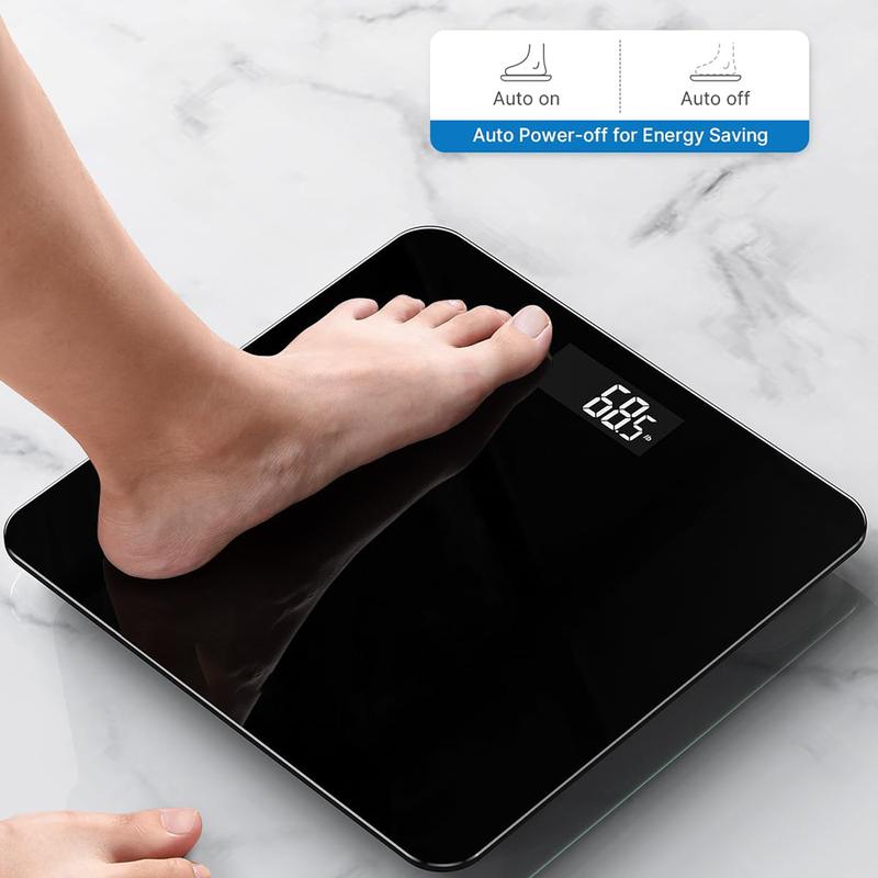 Digital Bathroom Scales 180KG – High Precision Electronic Body Weight Scale with Large LCD Backlit Display, Step-On Technology & Non-Slip Surface – UK Home Health & Fitness Tracking 7