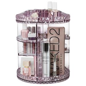 Makeup Cosmetic Organiser Storage Box Shelf 360 Degree Rotating Display Acrylic