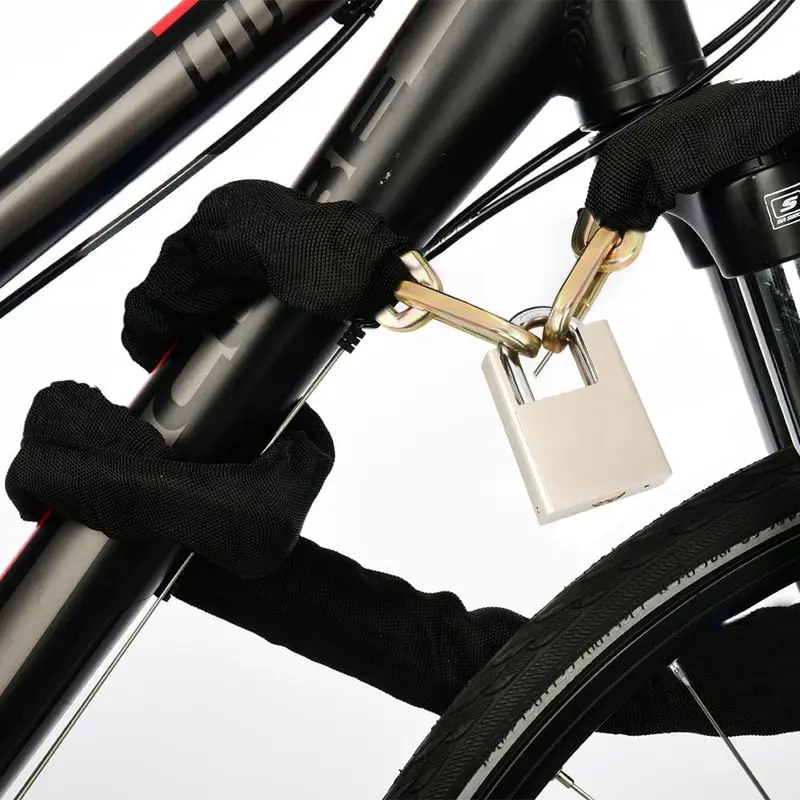 Heavy Duty Motorbike Lock with Padlock | 6mm x 1.2m | Motorcycle & Scooter Lock with Security Chain 4