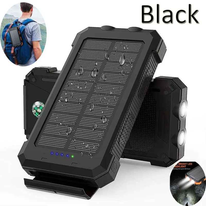 Portable 9000000mah Solar Power Bank Pack USB LED Pack Battery Charger For Phone 4