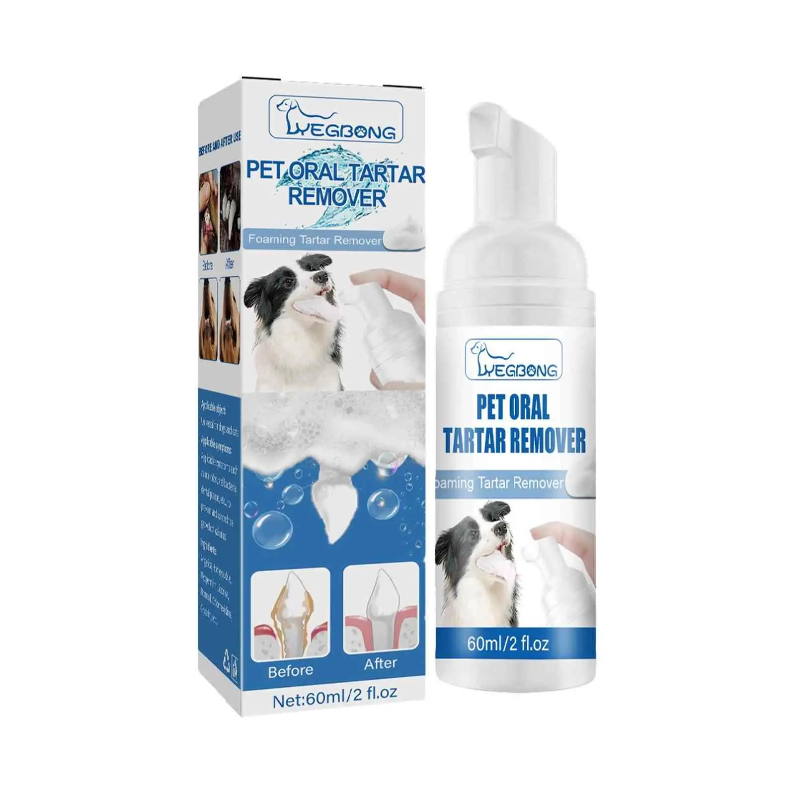 Pet Tartar Remover – Eliminates Dental Calculus, Freshens Breath & Restores Yellow Teeth