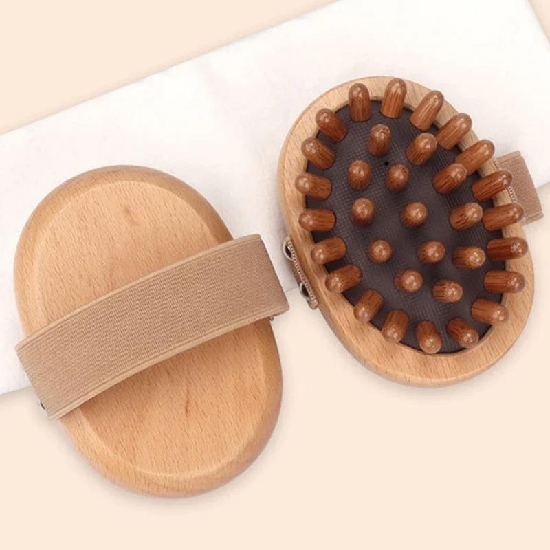 Body Anti Cellulite Brush Soothing Wooden Essential Oil Spa Air Cushion Massage Hair Comb Scalp Massage Brush Body Massager 4