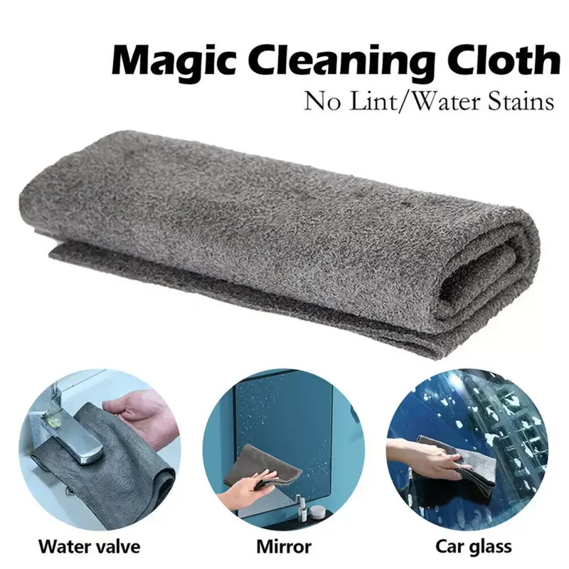 10PCS Thickened Magic Glass Cleaning Cloth Dishcloth Lint Free Polish home / Car 2