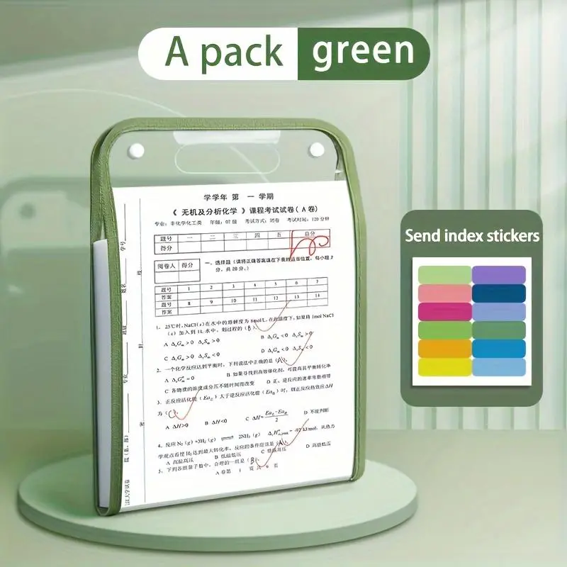 1pc, Durable A4 13-Pocket Expanding File Folder, Organ bag, Thickened PVC transparent, Organizer for Student Papers & Documents, for storing student test papers and data files 4