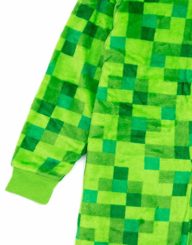 Vanilla Underground x Minecraft Unisex Kids Green Pixelate Creeper Onesie 5
