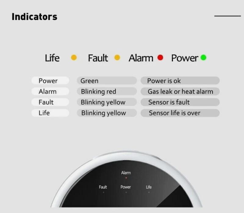 Wifi Gas Leak Detector for Home Natural Gas Leak Detector LCD Screen APP Alarm 4
