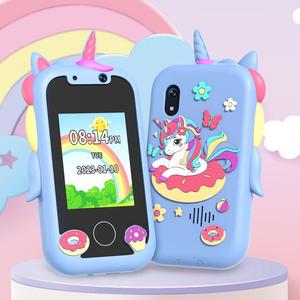 Unicorn Pattern Touch Screen Phone Camera, Cute Cartoon Design Camera Phone with Lanyard, Touch Screen Learning Toy, Birthday Gift for Girls