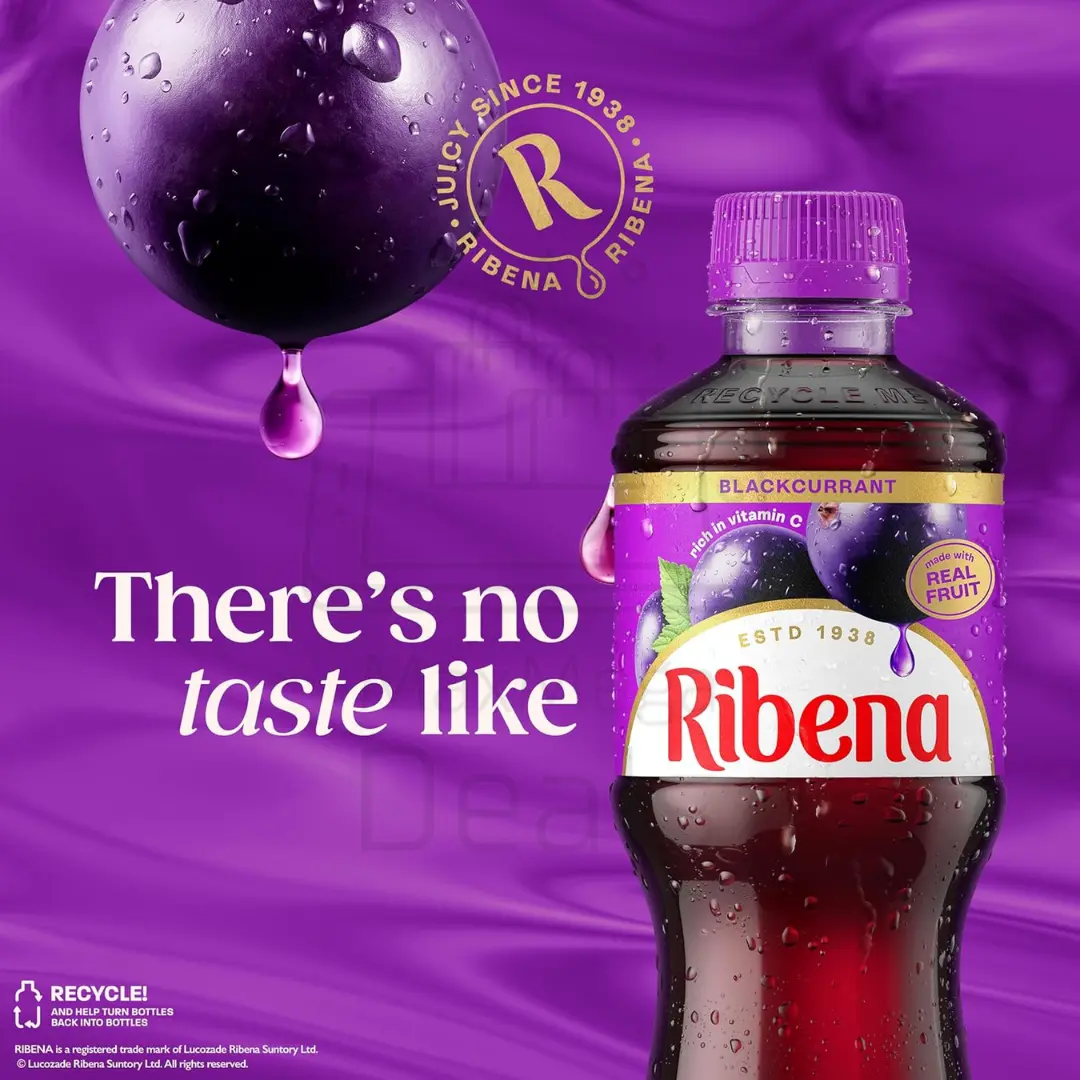 Ribena Fruit Juice Drinks (12 X 500ML) – Blackcurrant, Blackcurrant ...
