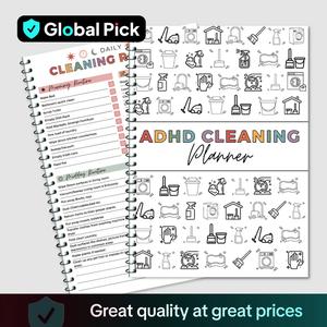 Household Daily Cleaning Schedule Planner, 1 Count Cleaning Checklist Schedule Notebook, Tear Off Calendar Cleaning Planner Notebook, Office Stationery & Supplies
