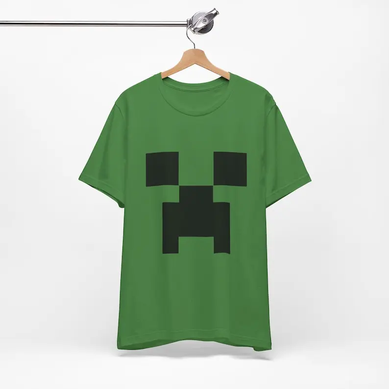 Creeper Face Tee - Unisex Minecraft Video Game Tshirt - Emo Scene Y2K Style shirt for men, shirt for women