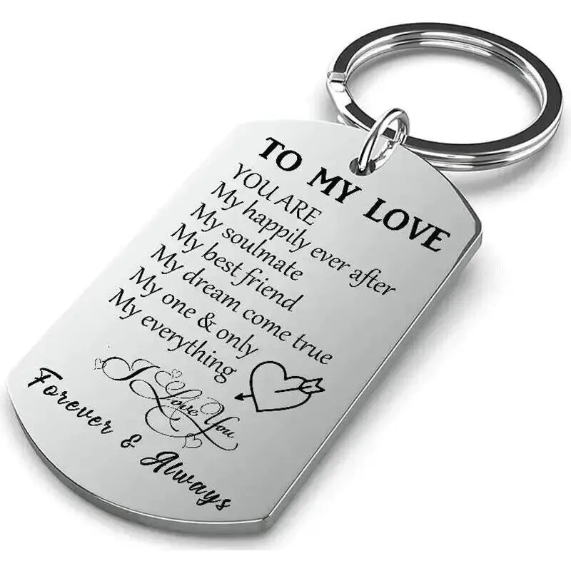 Tied By Love® To My Love Forever & Always Keychain Gift For Husband Wife Anniversary Valentine