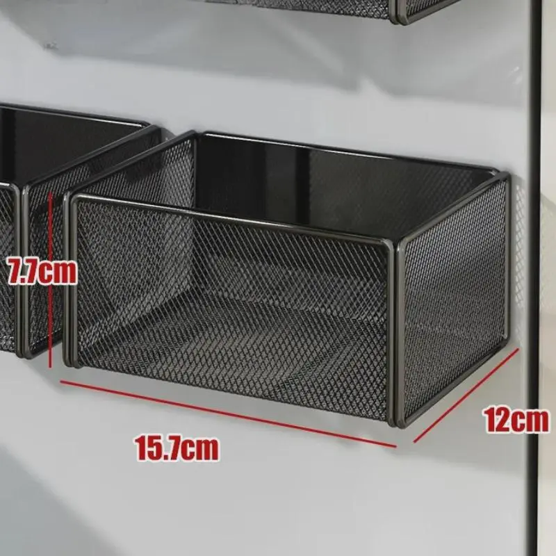 Magnetic Side Hanging Basket for Refrigerator – Foldable Crate and Organizer for Household Items and Supplies 8