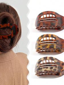 Leopard Pattern Hair Clips, Casual Versatile Hair Accessories for Women, Minimalist Headwear Suitable for Thick Hair, Fashion Hair Accessories for Party, Daily Clothing Decor