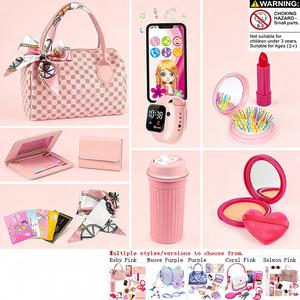 Realistic Girl Handbag Toy Set, Colorful Pretend Play Accessories, Includes Phone Wallet Makeup Toys, Perfect Birthday Gift for Girls