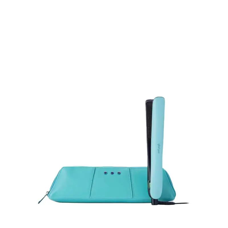 ghd Gold Limited Edition Hair Straightener in Mystic Aqua with Matching Heat-Resistant Bag & Mat 0