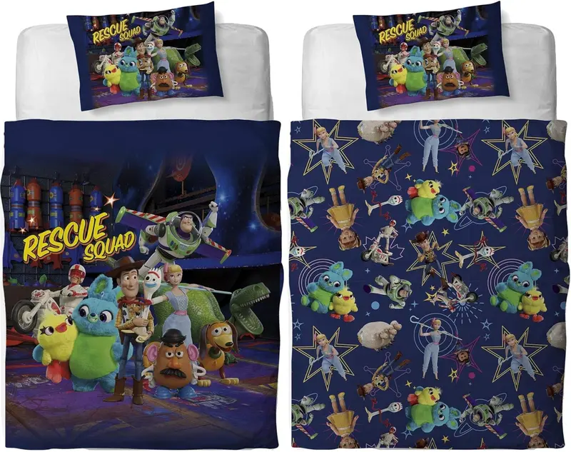 Toy Story Rescue Squad Junior Duvet Cover & Pillowcase Set | Reversible Design | Featuring Woody, Buzz & Forky! 1