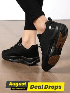 Women's Sporty Lace Up Low Top Workout Sneakers, Gym Shoes, Athletic Shoes, Casual Comfortable Breathable Running Shoes, Outdoor Running Shoes