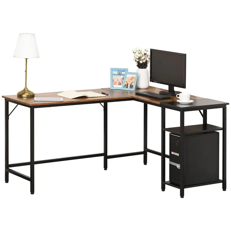 Computer Desk with Adjustable Storage Shelf Compact Gaming Workstation 0