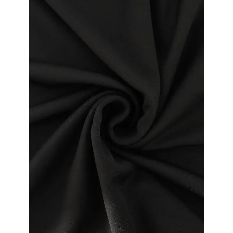 Women's Plain Ruched Flounce Sleeve Dress, Elegant Long Sleeve Round Neck Dress for Party Holiday Wedding Guest, Ladies Clothes for All Seasons 8