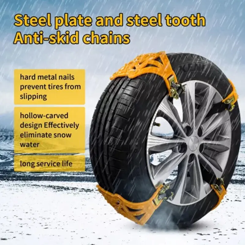 8X Anti-slip Car Winter Tire Wheels Rain Chains for 165-265mm Wheels RainChains 8