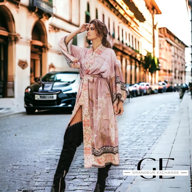 Long Kimono Robe For Women With Bohemian Style | Unique Boho Cotton Kimono Robe Cardigan For Women | Gift For Mom 4
