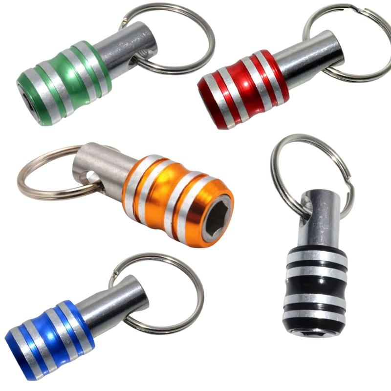 Key Chain Hex Quick Release Bit Holders 1/4 Inch easy change holders 6pcs 4