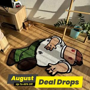 Cartoon Character Design Floor Mat, 1 Count Cute Soft Plush Rug, Home Decorative Rug, Fluffy Modern Rug, Fluffy Area Rug, Non-slip Washable Floor Carpet for Home Living Room Bedroom Decor, Homedecor, Household Decorative Rug, Fluffy Rugs, Super Soft Rug