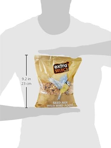 Extraa Select Wiild Bird Seed Mix with Black Sunflower Seeds, Wheat, Dari, Millet Seeds - Nutrient Rich Wild Bird Food for Small Birds - 1kg 2