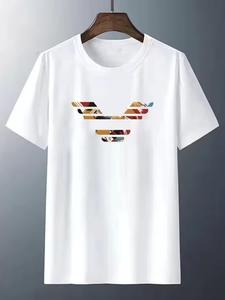 Men's Regular Fit Colorful Print Round Neck Tee, Casual Short Sleeve Crew Neck T-shirt for Summer, Fashion Men's Top for Daily Wear, Tropical