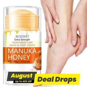 40g Honey Hand & Foot Care Cream Stick, Hydrating Hand & Foot Moisturizer for Rough and Cracked Skin, Daily Skin Care for Hands, Elbows and Feet, Foot Dead Skin Remover, Moisturizing, Intensive Foot Care
